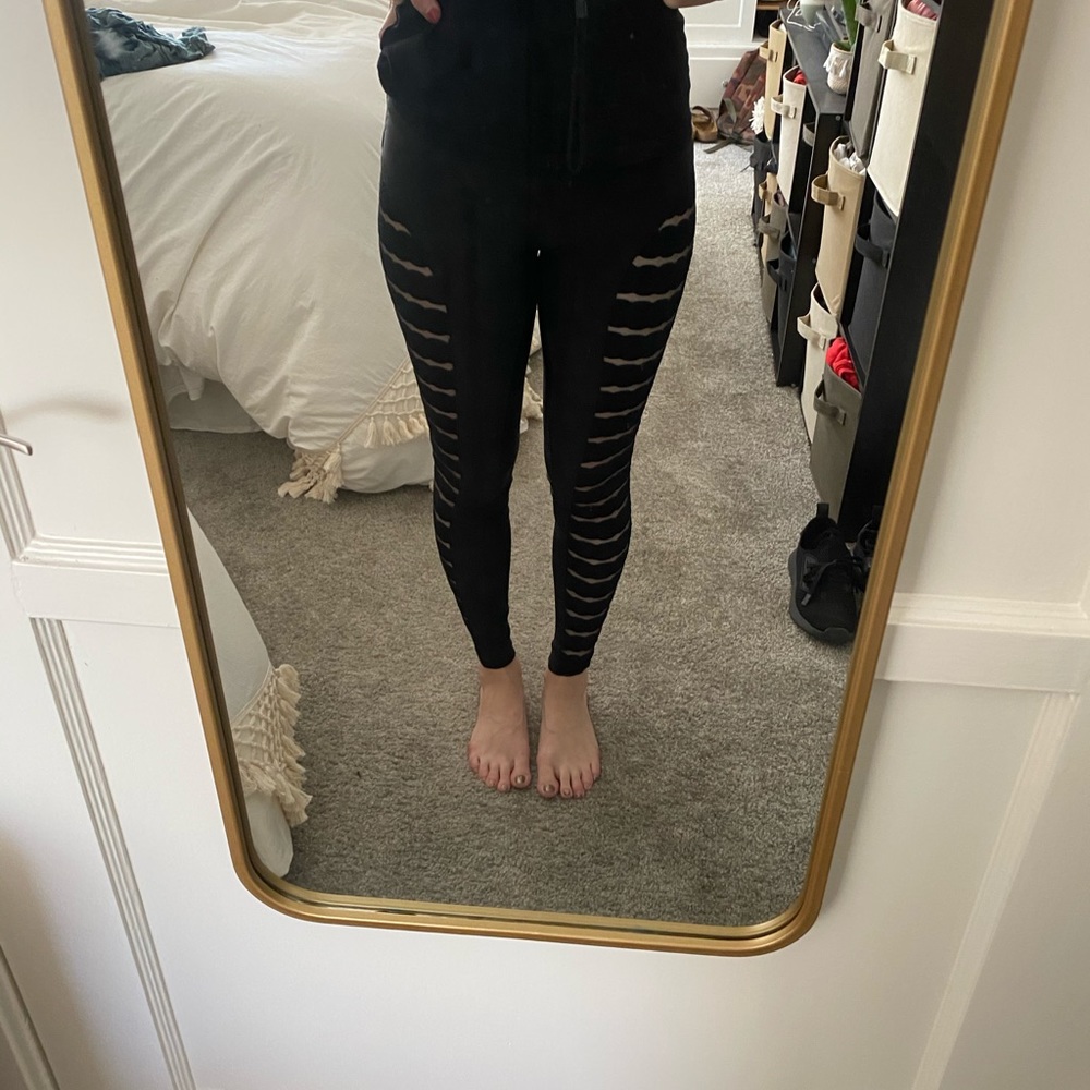 SOLD Side Mesh Leggings - Picture 5 of 6